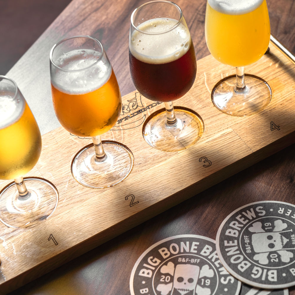 Brisket and friends beer flight